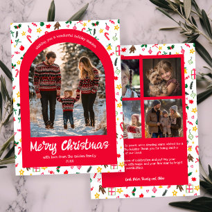 Cartes Pour Fêtes Annuelles Doodle Whimsical Christmas Custom Arch 5 Photo