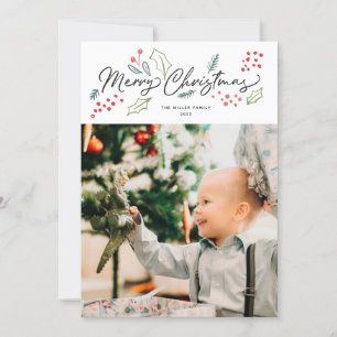 Cartes Pour Fêtes Annuelles Doodles colorés Joyeux Noël Photo