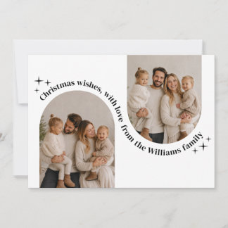 Cartes Pour Fêtes Annuelles Double Arch Photo Famille Noël 