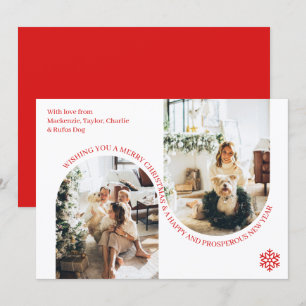 Cartes Pour Fêtes Annuelles Double Arche Noël Personnalisé 2 Photo 