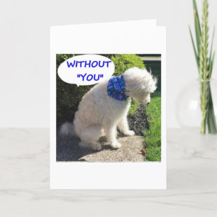 CARTES POUR FÊTES ANNUELLES DOUBLE DOUBLE "SANS VOUS, JE SUIS BLEU !"