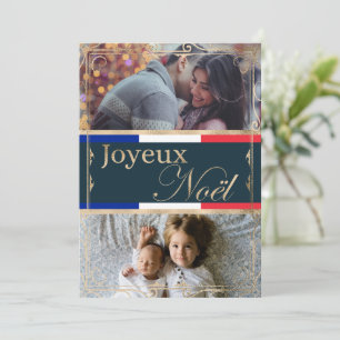 Cartes Pour Fêtes Annuelles Double Photo Personnalisée Joyeux Noël Noël França