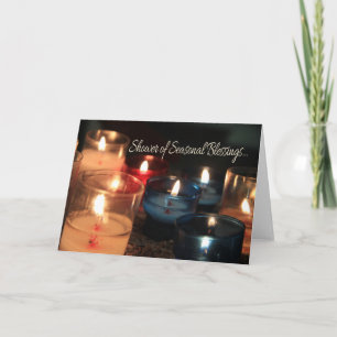 Cartes Pour Fêtes Annuelles Douche des Bénédictions Saisonnières....