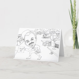 Cartes Pour Fêtes Annuelles Doug le facteur dit Merci !