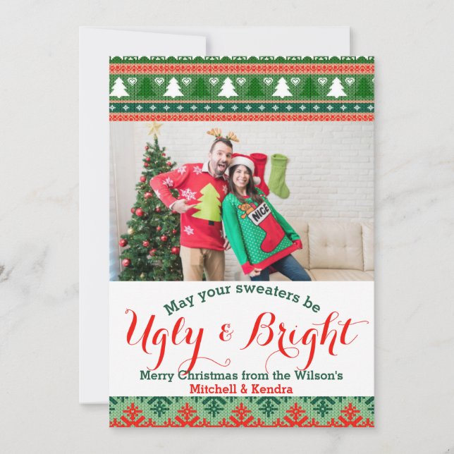 Cartes Pour Fêtes Annuelles Douleur de Noël moche (Devant)
