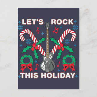 Cartes Pour Fêtes Annuelles Doux moche Lets Rock Cette Conception De Vacances