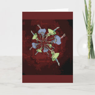 Cartes Pour Fêtes Annuelles Douze jours de Noël - danse de neuf dames