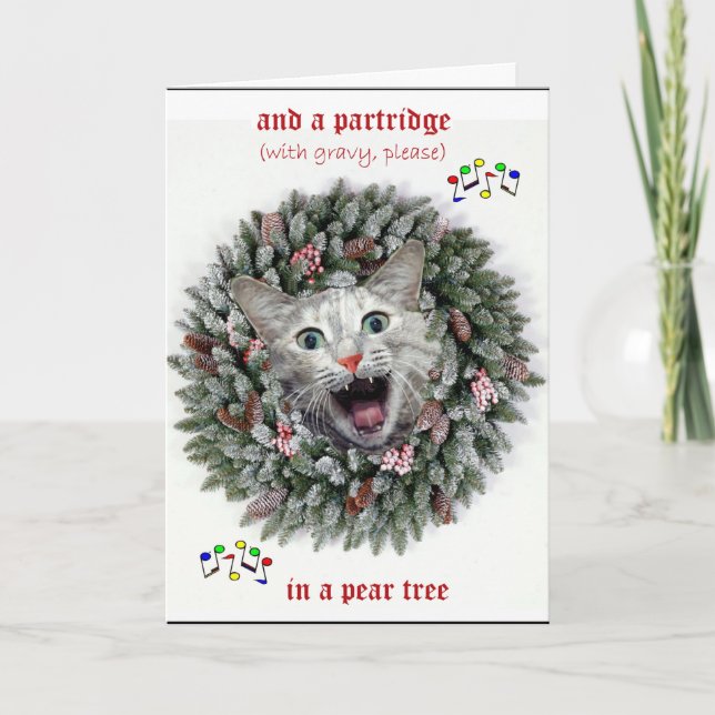 Cartes Pour Fêtes Annuelles Douze jours d'un chat de Noël (Devant)