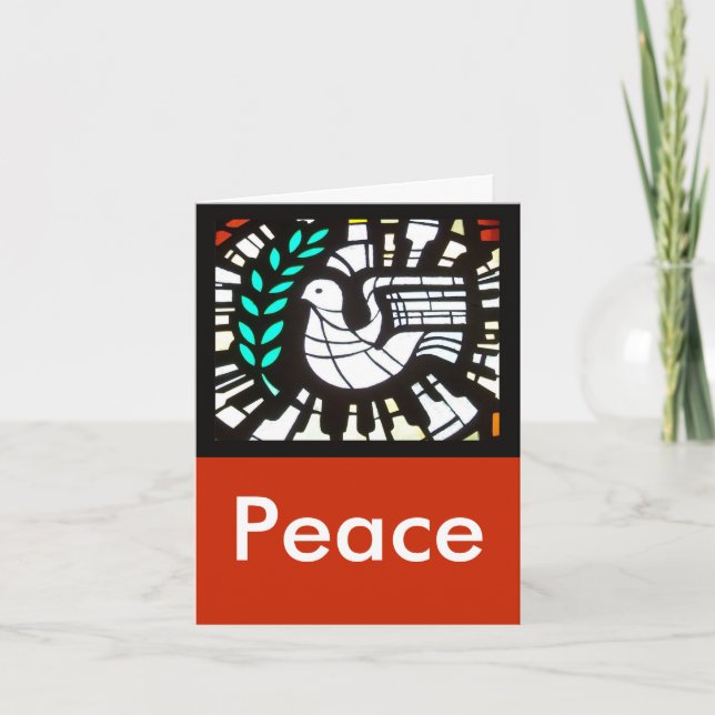Cartes Pour Fêtes Annuelles Dove — Paix avec Shakespeare (Devant)
