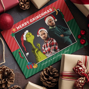 Cartes Pour Fêtes Annuelles Dr Seuss   Grinch Family Photo Holiday