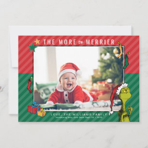 Cartes Pour Fêtes Annuelles Dr Seuss   Grinch New Baby Photo Holiday