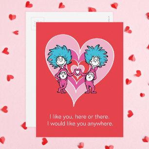 Cartes Pour Fêtes Annuelles Dr. Seuss Valentine Chose 1 Chose 2