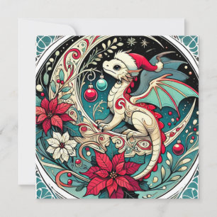 Cartes Pour Fêtes Annuelles Dragon de Noël