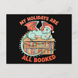 Cartes Pour Fêtes Annuelles Dragon de Noël Mes vacances sont toutes réservées 
