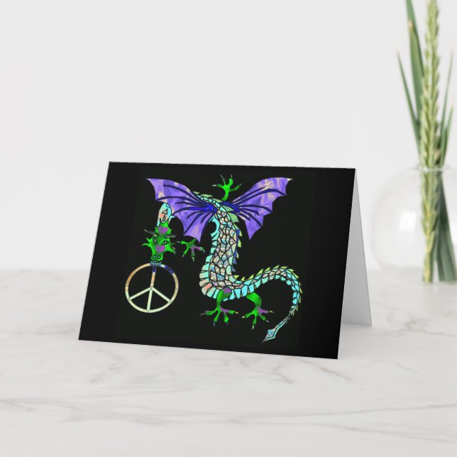 Cartes Pour Fêtes Annuelles Dragon de paix (Devant)