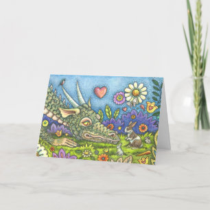 Cartes Pour Fêtes Annuelles DRAGON DE PÂQUES, IMAGINAIRE DE PISTE BUNNY Blank
