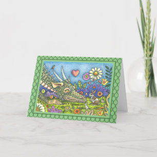 Cartes Pour Fêtes Annuelles DRAGON DE PÂQUES, Imaginaire DE PISTE BUNNY Blank