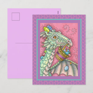 CARTES POUR FÊTES ANNUELLES DRAGON D'OEUF DE PÂQUES, IMAGINAIRE CUT