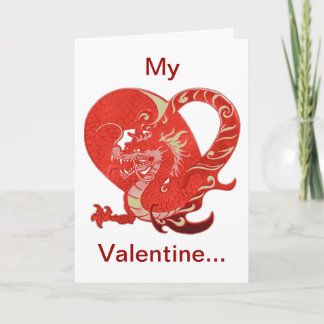 Cartes Pour Fêtes Annuelles Dragon Heart Valentine Arrière - plan blanc