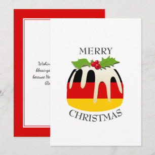 Cartes Pour Fêtes Annuelles DRAPEAU ALLEMAND   Pudding de Noël   Festive
