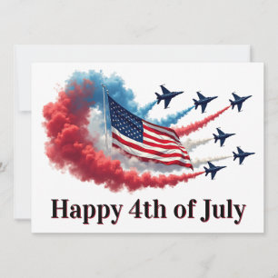 Cartes Pour Fêtes Annuelles Drapeau américain, 4 juillet