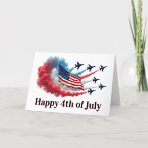 Cartes Pour Fêtes Annuelles Drapeau américain, 4 juillet