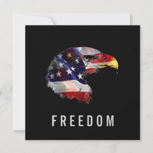 Cartes Pour Fêtes Annuelles Drapeau américain Pop Art Aigle Liberté Patriote
