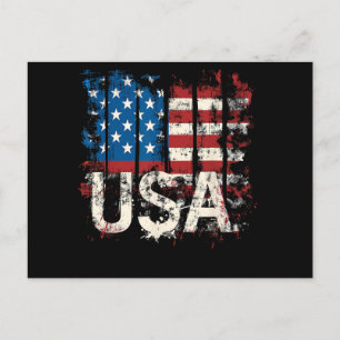 Cartes Pour Fêtes Annuelles Drapeau américain rétro 4 juillet