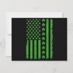 Cartes Pour Fêtes Annuelles Drapeau américain Shamrock Jour de la Saint Patric