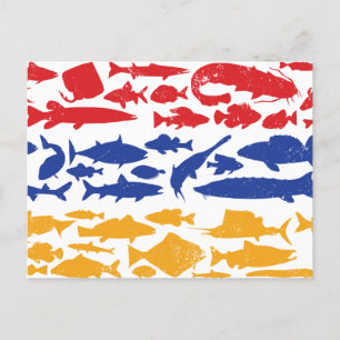 Cartes Pour Fêtes Annuelles Drapeau arménien fait de poisson - Design de pêche