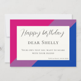 Cartes Pour Fêtes Annuelles Drapeau bisexuel personnalisé Fête d'anniversaire