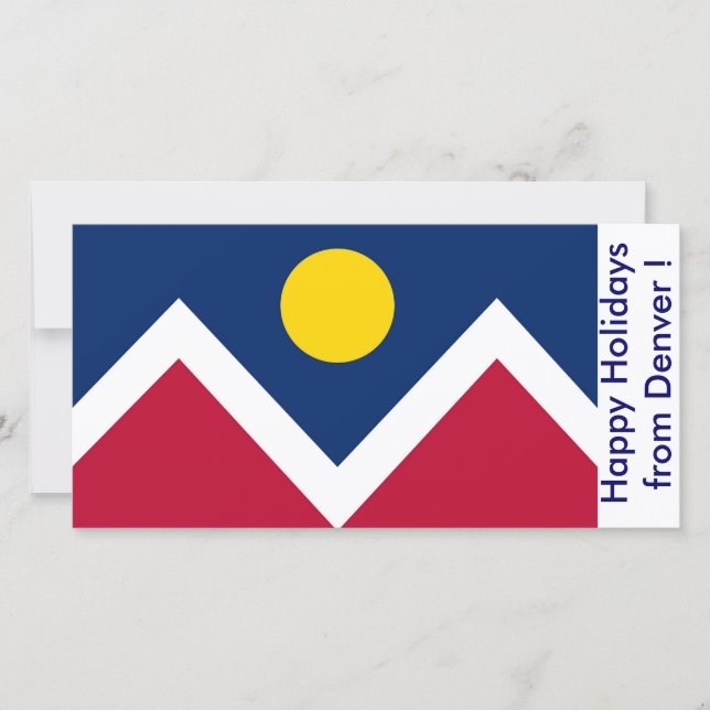 Cartes Pour Fêtes Annuelles Drapeau de Denver, Joyeuses fêtes de Denver, États (Devant)