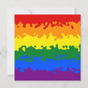 Cartes Pour Fêtes Annuelles Drapeau de fierté gay arc-en-ciel mosaïque abstrai