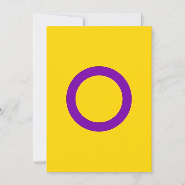 Cartes Pour Fêtes Annuelles Drapeau de fierté intersexe (Devant)