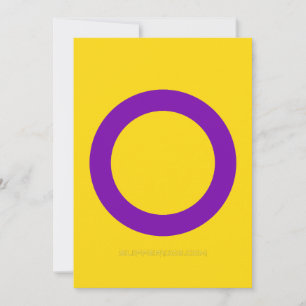 Cartes Pour Fêtes Annuelles Drapeau de fierté intersexe de SlipperyJoe's fond