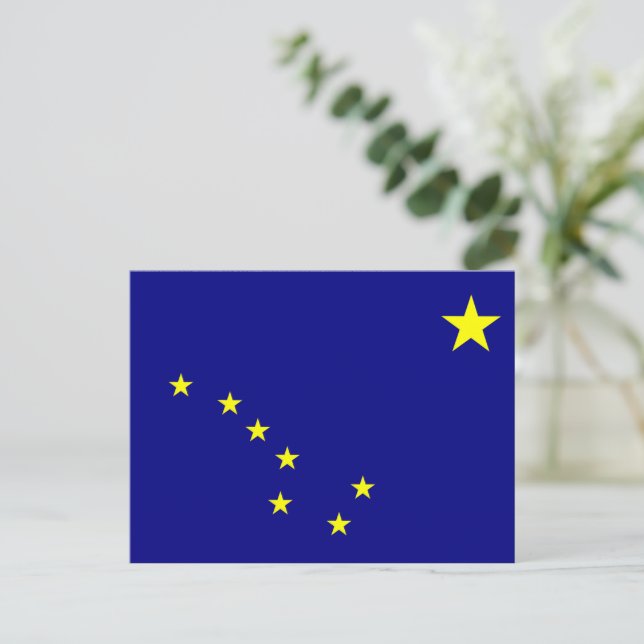 Cartes Pour Fêtes Annuelles Drapeau de l'Alaska (Debout devant)