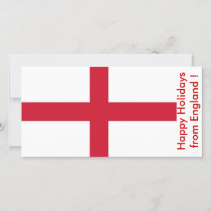 Cartes Pour Fêtes Annuelles Drapeau de l'Angleterre, Joyeuses fêtes du Royaume