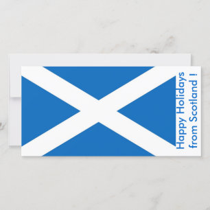 Cartes Pour Fêtes Annuelles Drapeau de l'Ecosse, Joyeuses fêtes du Royaume-Uni