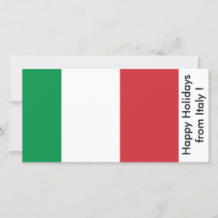 Cartes Pour Fêtes Annuelles Drapeau de l'Italie, Joyeuses fêtes d'Italie