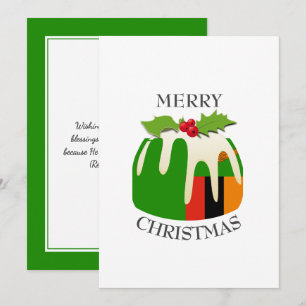 Cartes Pour Fêtes Annuelles DRAPEAU DE ZAMBIE   Pudding Festif de Plum   Noël