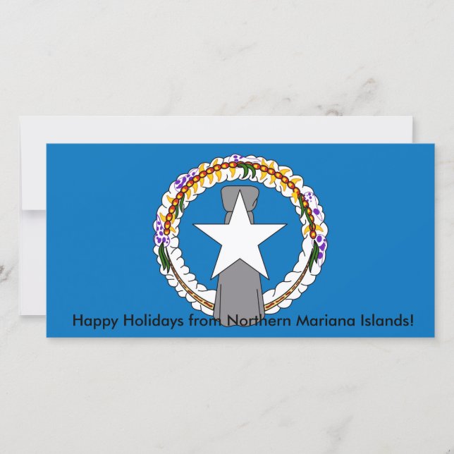 Cartes Pour Fêtes Annuelles Drapeau des îles Mariannes du Nord (Devant)