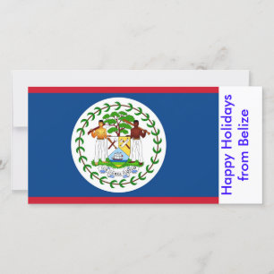 Cartes Pour Fêtes Annuelles Drapeau du Belize, Joyeuses fêtes du Belize