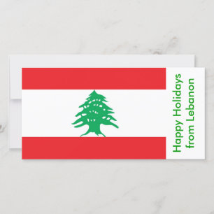 Cartes Pour Fêtes Annuelles Drapeau du Liban, bonnes fêtes du Liban