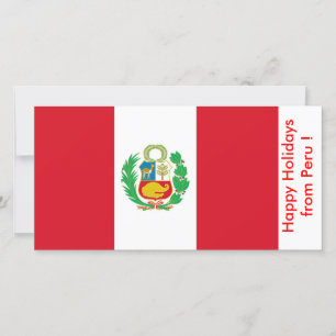 Cartes Pour Fêtes Annuelles Drapeau du Pérou, bonnes fêtes du Pérou