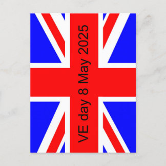Cartes Pour Fêtes Annuelles Drapeau du Royaume-Uni VE jour 2025