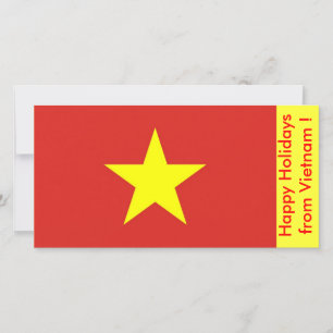 Cartes Pour Fêtes Annuelles Drapeau du Vietnam, Joyeuses fêtes du Vietnam