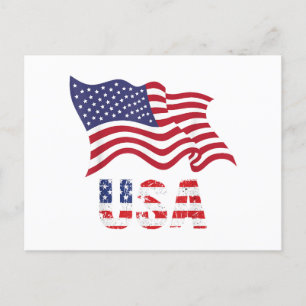 Cartes Pour Fêtes Annuelles Drapeau États-Unis d'Amérique américain USA 4ème d