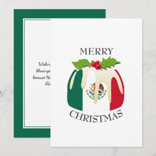 Cartes Pour Fêtes Annuelles DRAPEAU MEXIQUE   Pudding Festif de Plum   Noël