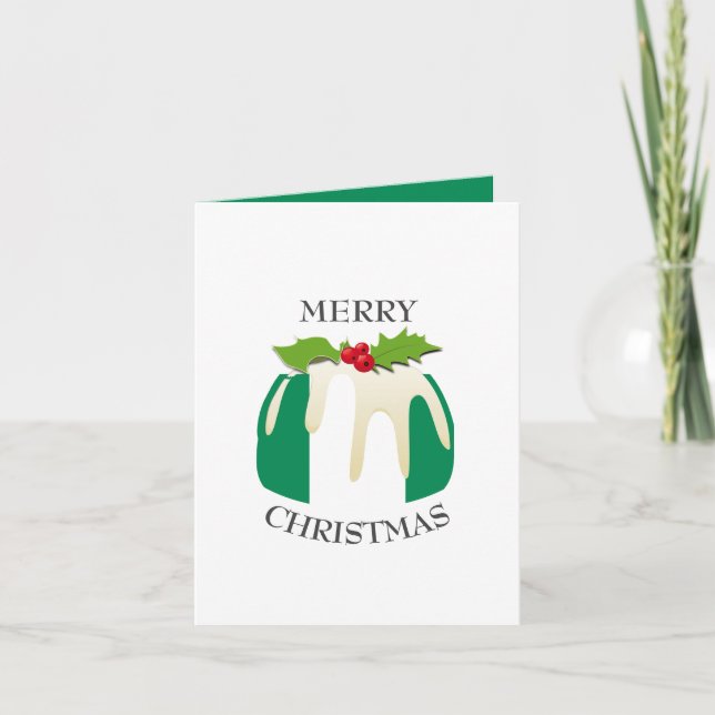 Cartes Pour Fêtes Annuelles DRAPEAU NIGÉRIA | Pudding de Noël | Festif (Devant)