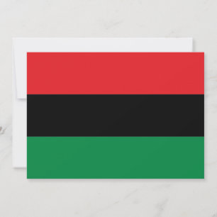 Cartes Pour Fêtes Annuelles drapeau panafricain UNIA Kwanzaa simple moderne